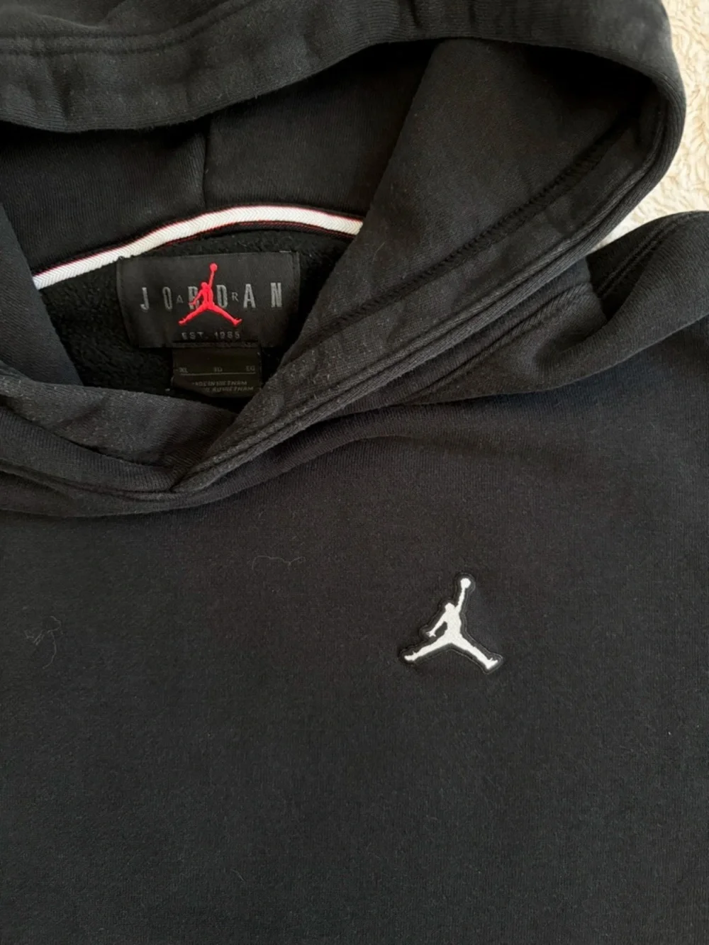 Jordan Hoodie Black Jumpman Pullover Sweatshirt Men’s Athletic